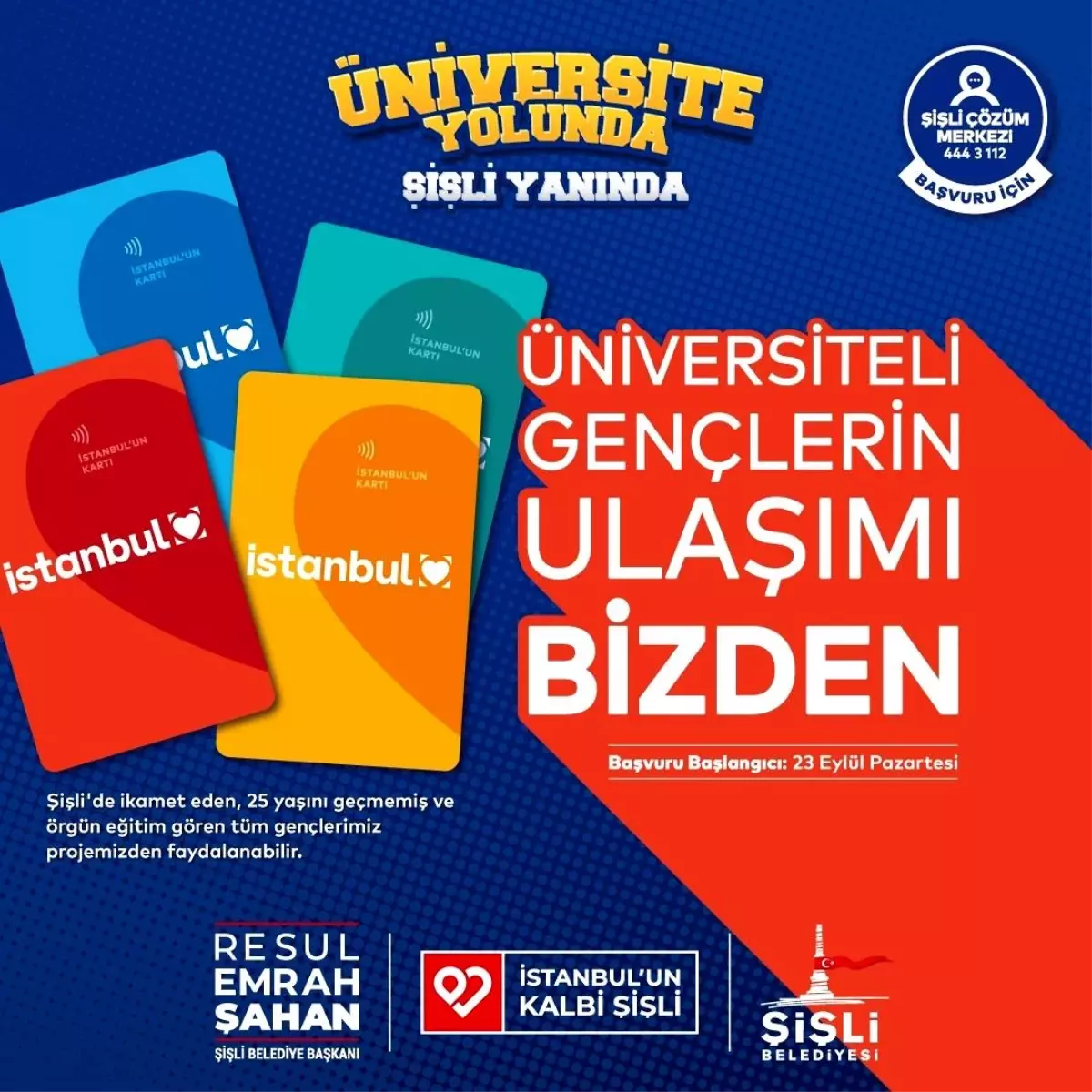 Şişli Belediyesi’nden Üniversitelilere Ulaşım Desteği